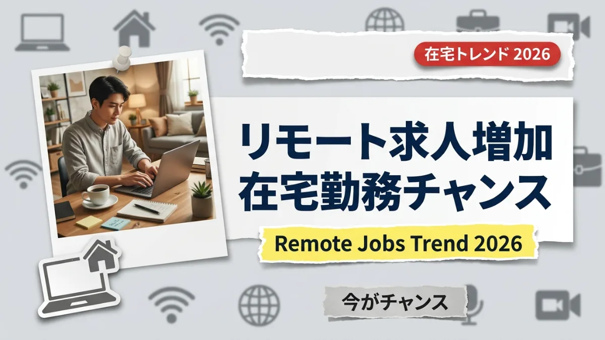 2026年リモート求人:在宅勤務の機会増加